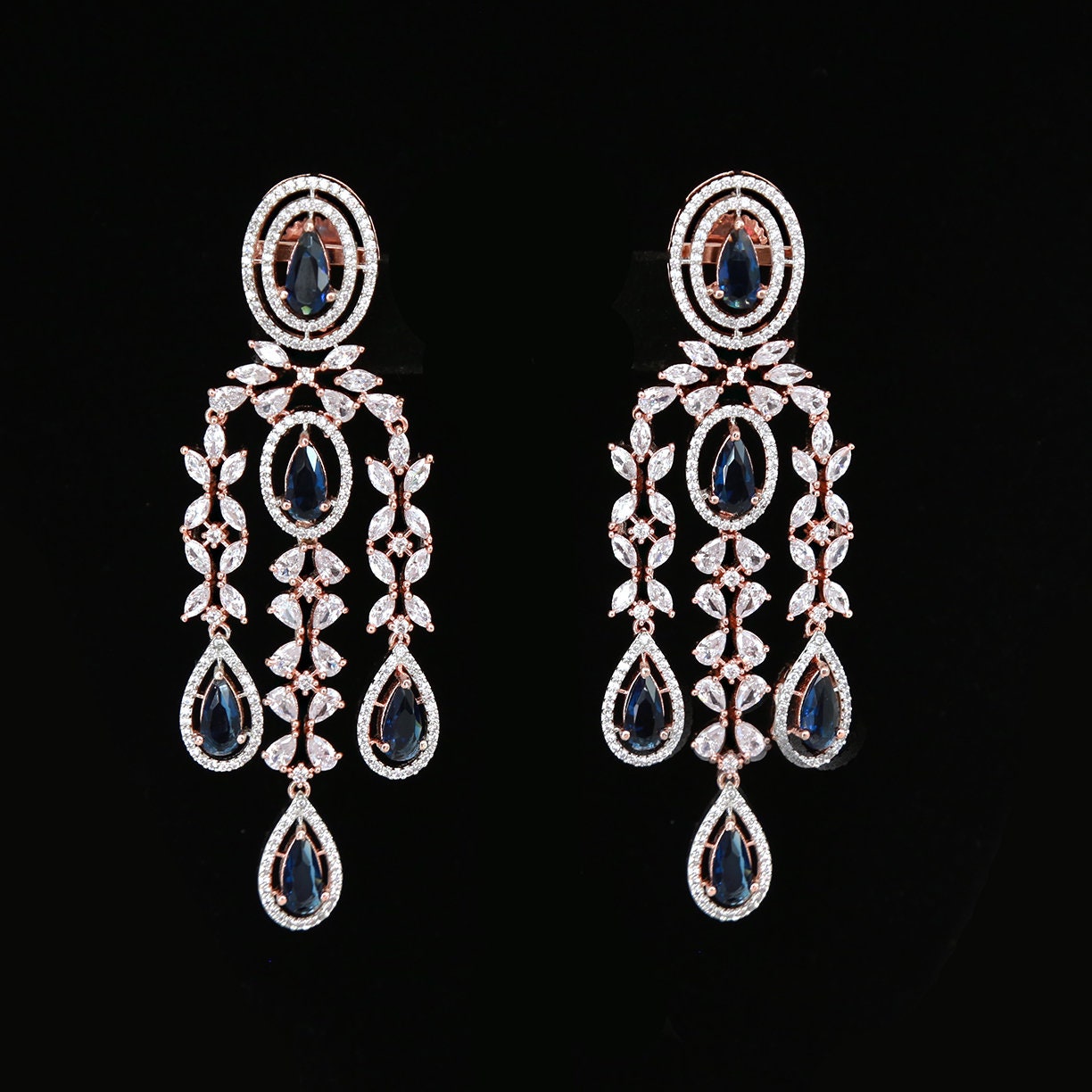 Diamond chandelier earrings hot sale for wedding