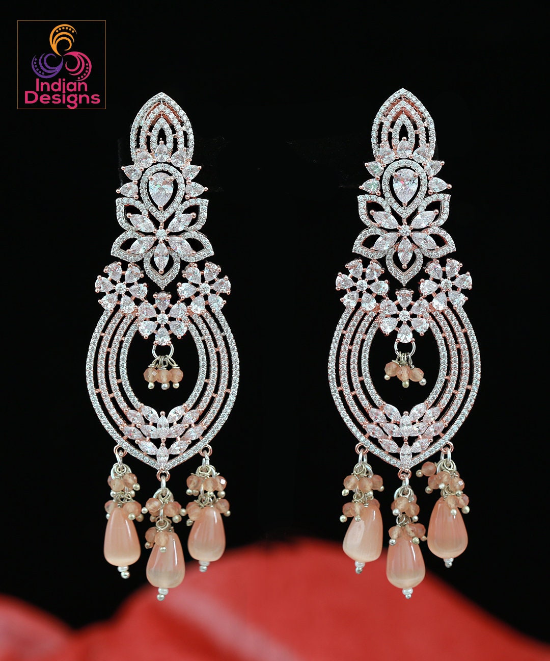 Full Gold Emboss Earring – The Chandi Studio