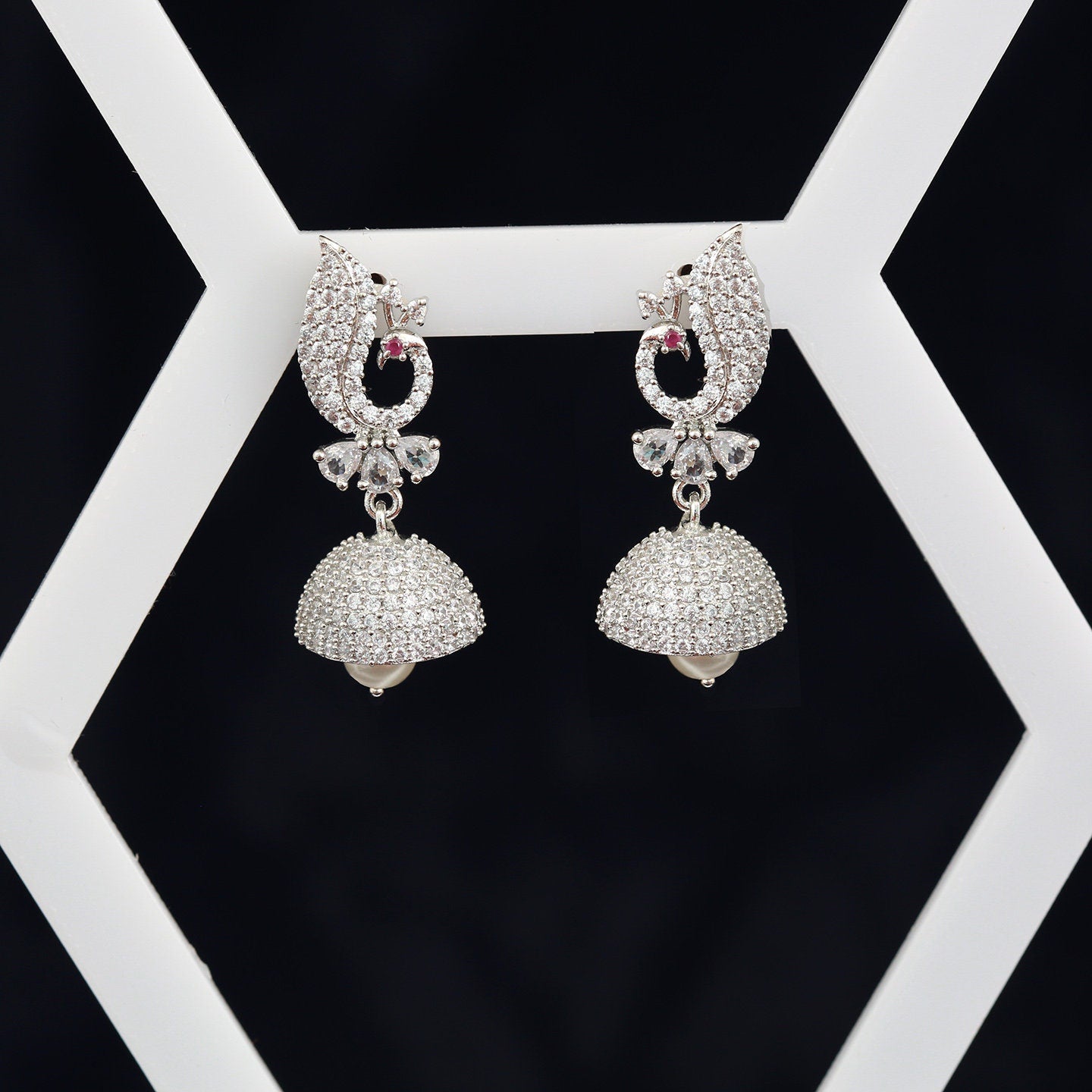 Buy Gorgeous Full American Diamond CZ Jhumki CZ Jhumki Jhumka Earrings  Jhumki Bridal Jewelry Indian Jewelry Pakistani Jewelry Online in India -  Etsy