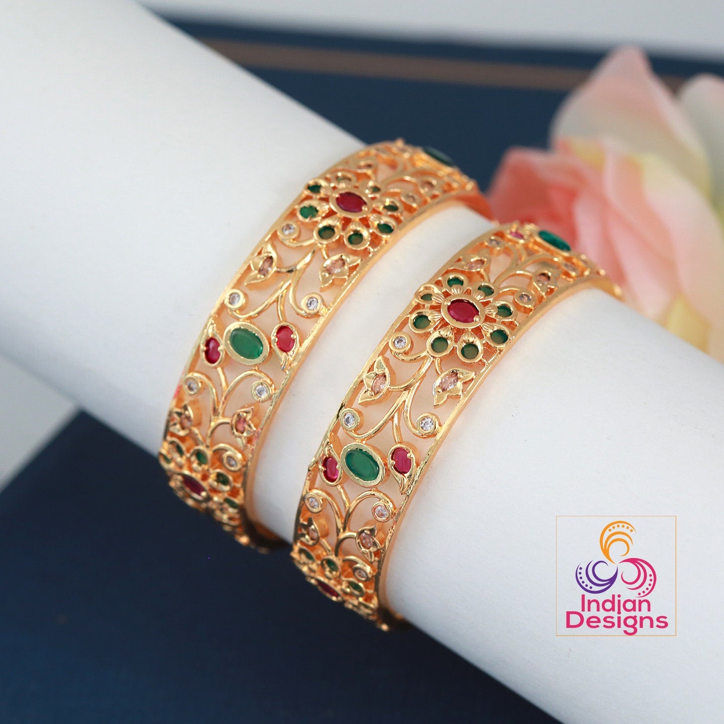 Womens & Ladies Gold Bangle Sets, Kangan, Kada in Canada – Dubai Jewellers