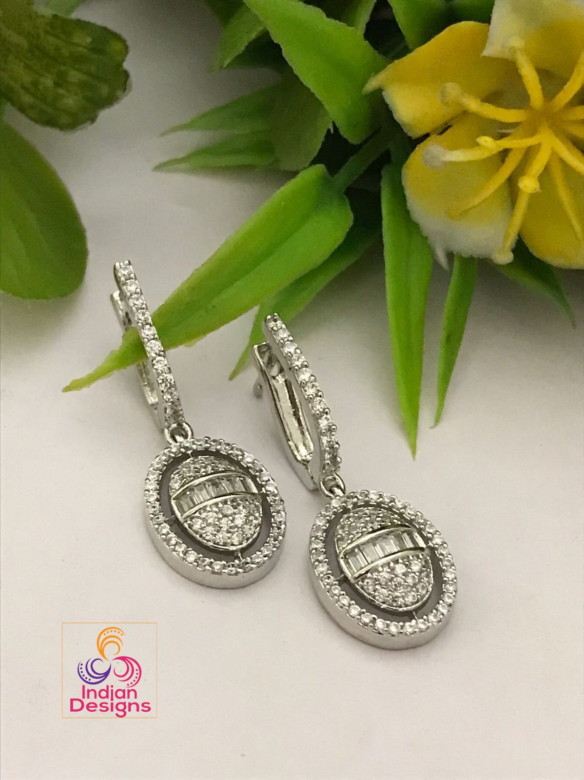 Small Light Weight minimalist Silver Hoop Earrings for women | 14k Mini gold hoop earrings | Stylish Simple diamond crystal Fashion Earrings