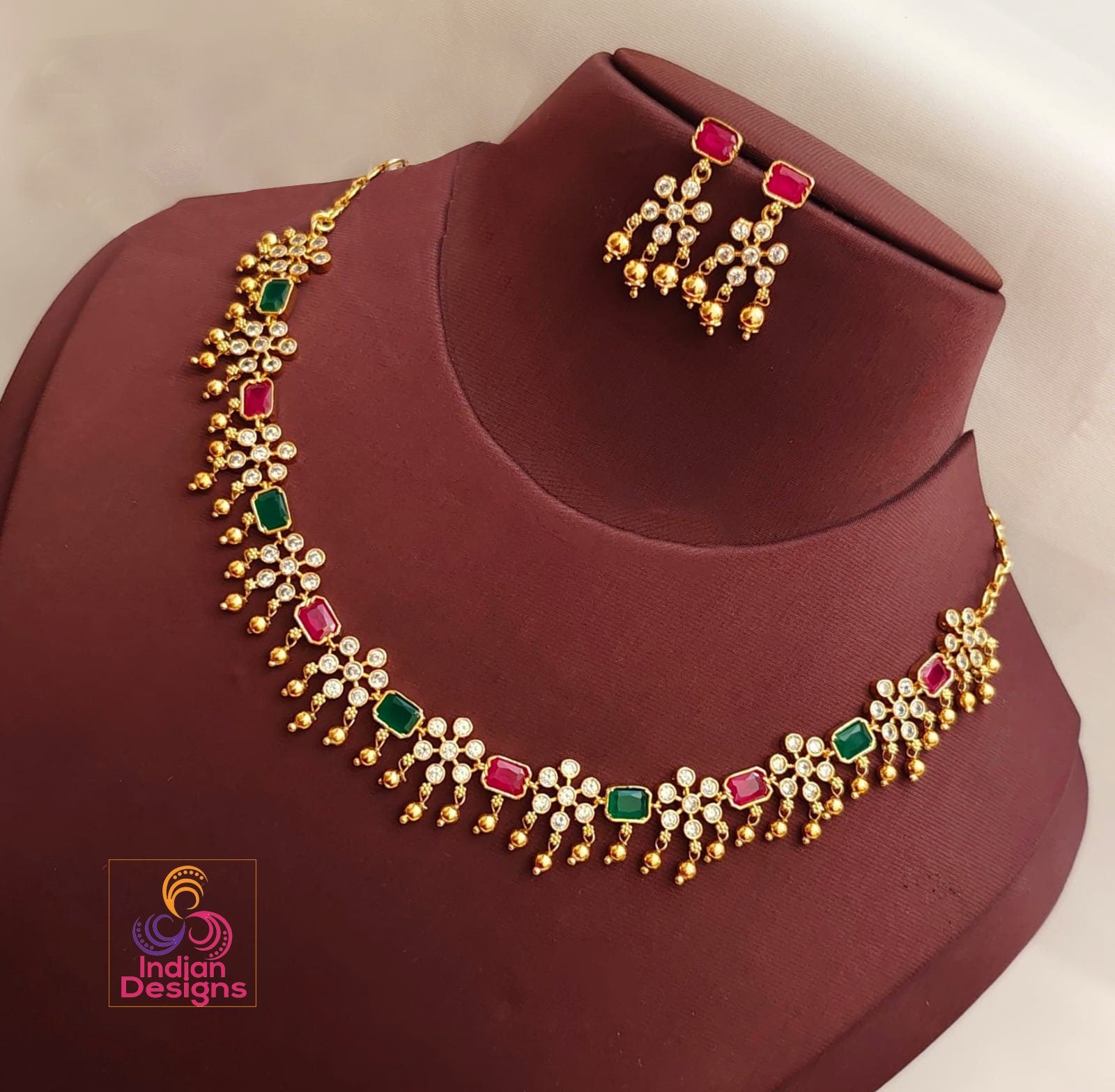 35 Grams CZ Necklace - Jewellery Designs
