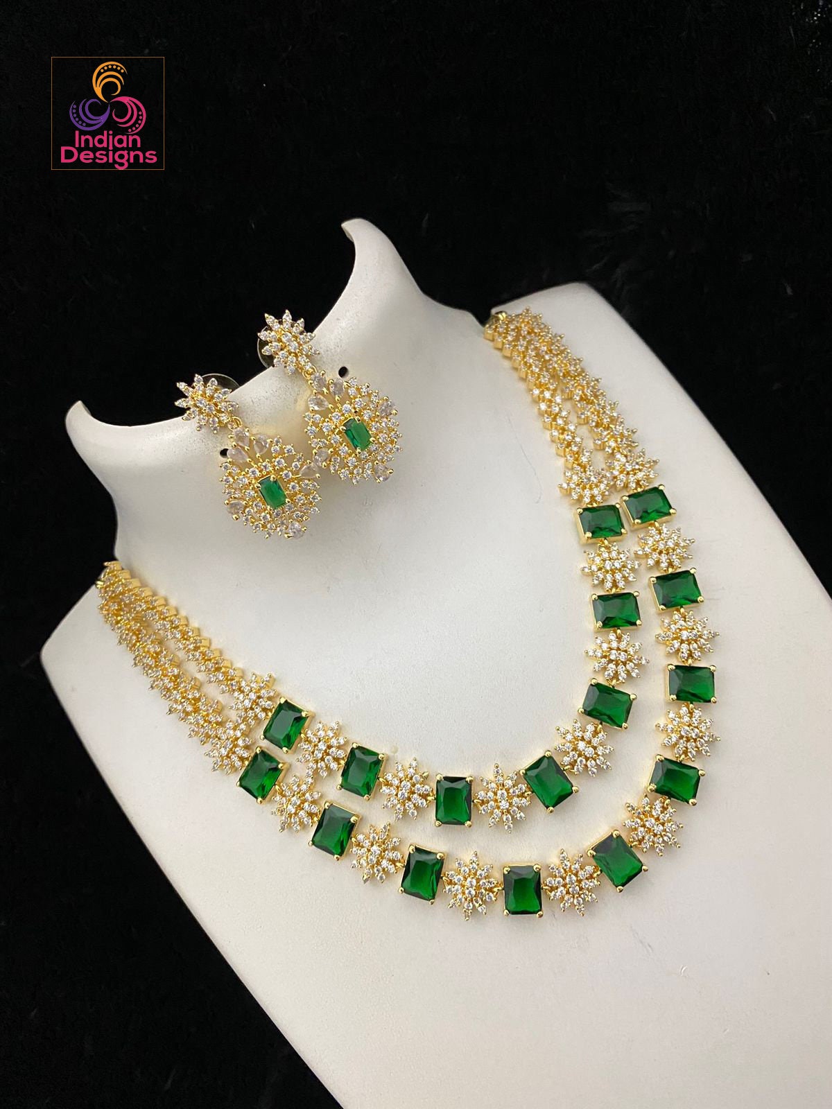 Emerald Beads Haram with... - Mangatrai Neeraj Jewellery | Facebook