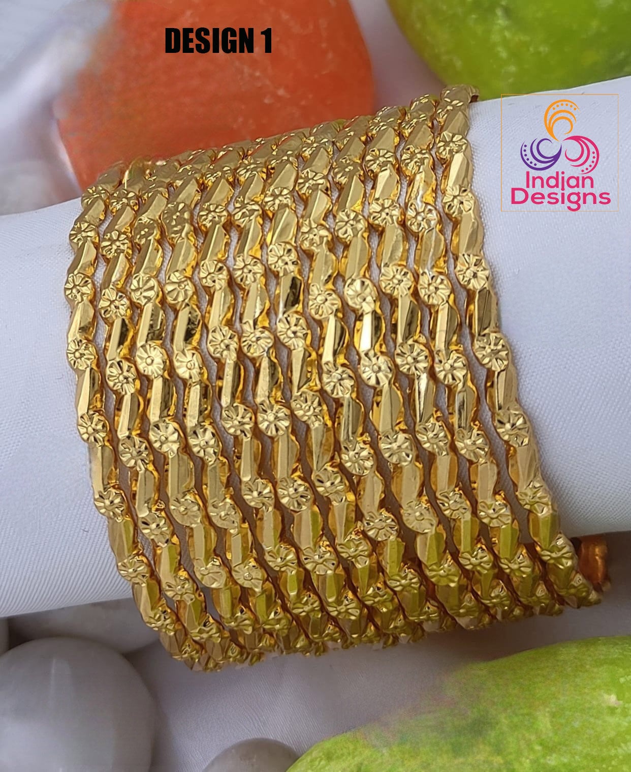 One gram Gold-Plated Daily wear Bangle Bracelets set of 12 | Traditional Indian Jewelry Wedding bangle set | Bollywood Ethnic Bangle set